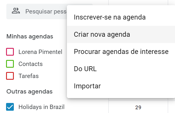 agenda de grupo passo 1